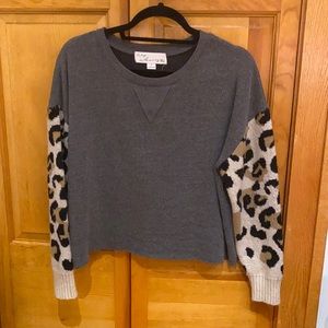 Cheetah sleeve sweater
